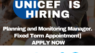 UNICEF is hiring a Planning and Monitoring Manager. Fixed Term Appointment, APPLY NOW